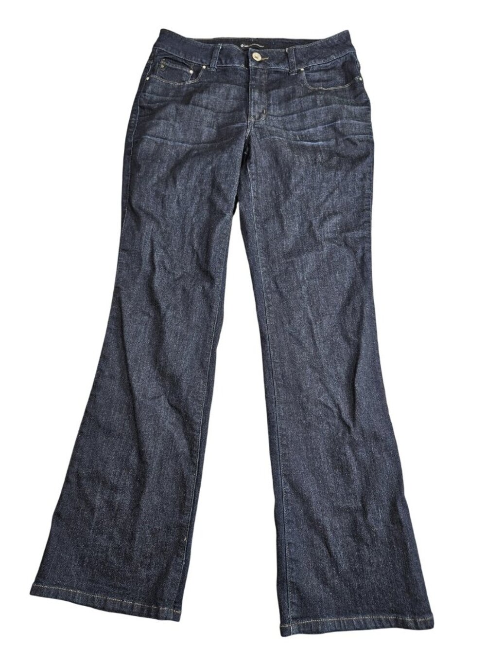 Lee Platinum Label Curvy Fit Bootcut Jeans Womens 12 Dark‎ Wash Stretch Denim